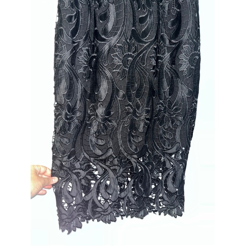 Women's‎ Bardot Black Lace Halter Midi Dress Size US 6/UK 10 - Picture 5 of 10